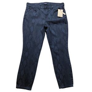 NYDJ Womens Jeans size 12 new nwt $129 Gray Print Ami Ankle Cotton Denim Stretch
